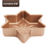 学厨 CHEF MADE 蛋糕模具 六角星雪花型芝士慕斯烘焙模212*212*50金色具 WK9142