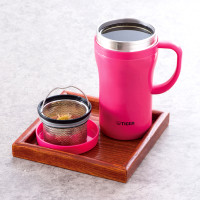 虎牌 (tiger)保温杯CWN-A48C不锈钢真空办公杯男女泡茶杯茶滤网杯家用480ml 粉色回忆