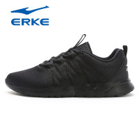 鸿星尔克(ERKE)2018新款男士舒适运动鞋橡胶耐磨减震时尚轻便慢跑鞋男鞋跑步鞋11118102028 正黑 44码