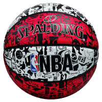 斯伯丁SPALDING 篮球NBA涂鸦篮球室外7号橡胶蓝球 斯伯丁83-574Y篮球