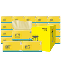 斑布（Babo）本色纸 BASE系列 抽纸 3层110抽*15包卫生纸巾