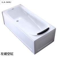 亚克力浴缸小浴缸冲浪恒温家用迷你浴盆1.0-1.8米宽70浴缸 左裙空缸 ≈1.4m