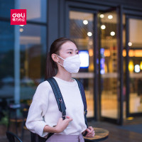 得力19385 男女防尘防霾口罩冬季保暖透气带呼吸阀可清洗 1个装