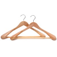 HOUYA好雅 衣架1只装宽肩实木西服正装衣架 西装衣架 颜色随机