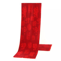 海洋鹿 定制围巾 180×30 人棉＋涤纶 红色 可定制logo 红色