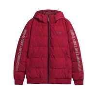 361度男装2018冬季新款中长款运动羽绒服连帽361°男士运动外套551844352 古奇棕 L