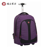 瑞士军刀 (SWISSGEAR) 大容量 单杆背包15.6寸 拉杆双肩电脑旅行背包 SA-092807 深紫色