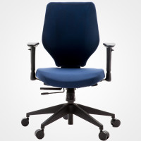 和顿 人体工学椅 办公椅护腰简约转椅 电脑椅子 家用舒适游戏电竞椅 职员椅电脑椅可升降 深蓝色