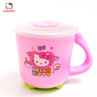 凯蒂猫(HELLO KITTY)水杯HLKO-9579C 双层不锈钢隔热防烫可拆卸易清洗双层杯身儿童男宝女宝大容量杯子 粉色