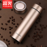 富光(FUGUANG)保温杯 WFZ1052-480 480ML 富光荣耀真空杯 商务保温杯直身杯 金色