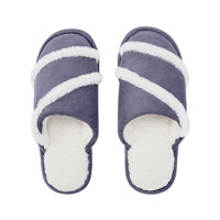 名创优品(miniso)冬季男女棉拖鞋秋冬居家毛拖鞋43-44码送爱人朋友礼品 深灰