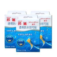 邦迪 BAND-AID 透明防水创可贴 10片*3盒 创口贴（器械）