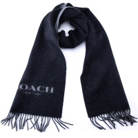 COACH 蔻驰 男围巾男士黑灰色羊毛配其他材质长款围巾 F86542 BLK 黑灰色