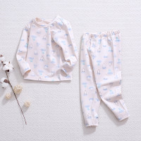 龙之涵 儿童保暖内衣套装秋装宝宝全棉衣服男女童秋衣裤婴儿睡衣 奶白色-男童 140cm