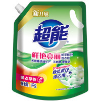 超能 袋装植翠低泡洗衣液（鲜艳亮丽）1kg/袋装