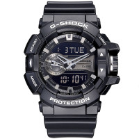 CASIO卡西欧g-shock防磁防震多功能运动石英男式手表学生表 GA-400GB-1A