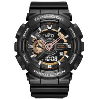 卡西欧(CASIO)男士手表G-SHOCK系列 日韩品牌时尚运动男表 大表盘防水表 GA-110RG-1A