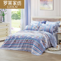 罗莱家纺(LUOLAI)欧式床单被套床上用品四件套莱赛尔天丝套件初夏 紫色 1.8m床（220x250cm）