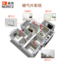 能率（Noritz） 27.5KW壁挂炉4室1厅1卫6组暖气片明装采暖套餐 30A3FFA采暖热水两用（天燃气）锅炉