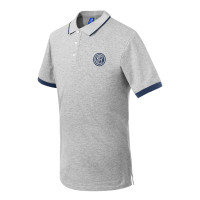 国际米兰俱乐部Inter Milan经典棉质T恤新品夏季男士短袖官方运动休闲潮流商务翻领经典POLO衫修身版型 灰色 M