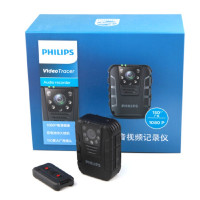 飞利浦（PHILIPS）VTR8100 64G+遥控器 2000万像素150°广角1080P红外夜视摄像机记录仪取证执法