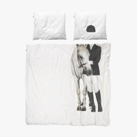 SNURK 荷兰有机全棉儿童被套骑士单/双人欧式学生床上用品被枕套件 白色 1.8m床