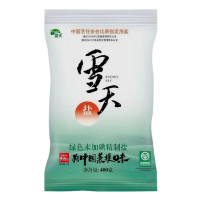 雪天绿色未加碘精制盐400g