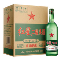 红星二锅头 清香醇正 43度 750ml*6 整箱装白酒