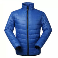 雷克兰（Lakeland）超轻户外防寒服冲锋衣户外防风服短款男秋冬羽绒棉服外套夹克 蓝色D141 L码