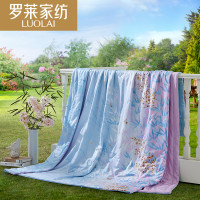 罗莱家纺被子被芯春夏床上用品莱赛尔水洗桑蚕丝夏凉被空调被 WTS5089 蓝色 1.8m床（220x250cm）