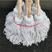 木柄墩布白棉线拖把 吸水棉布拖把白线拖把拖布 白棉线墩布