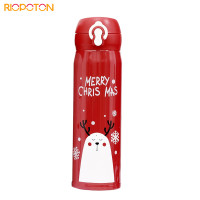 英国Riopoton锐普顿 卡通保温杯 RT500MC 500ml 创意弹跳杯不锈钢便携茶水杯情侣学生礼物杯 惊喜麋鹿 500ml