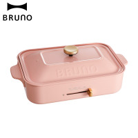 BRUNO-1 BOE021-PPK日本樱花粉 2L多功能网红电烧烤家用网红轻油 小方锅