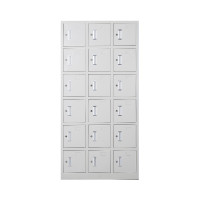 富和美(BNF)透气孔设计18门更衣柜加厚款(高1800mm*宽900mm*深390mm) 银色