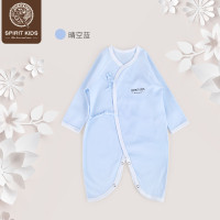 spiritkids 婴儿内衣纯棉新生儿衣服0-3-6个月宝宝连体衣蝴蝶衣 晴空蓝 60-66cm