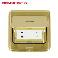 德力西(DELIXI) 开关插座面板 电源插座 DCT-F120系列地插 五孔地插（铜）新款 DCT-F120/ZS