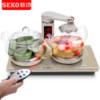 新功(SEKO)电子茶炉F93 智能遥控全自动上水电热水壶玻璃烧水壶 电磁加热 进口温控器 1.2L容量