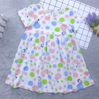 史努比(SNOOPY)童装正品夏装3-12岁女孩短袖连衣裙子中小白色印花女童韩版棉质印花半袖童裙90-140cm 白色印花 140#适合身高130-140cm