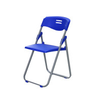 富和美(BNF)02折叠椅办公家具折叠培训椅办公椅会议室开会椅新闻记者椅透气椅 蓝色