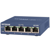 美国网件（NETGEAR）GS105 5口千兆非网管交换机 小型办公家用宿舍网络分线器以太网交换机
