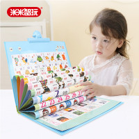 米米智玩 儿童早教有声挂图本全套点读发声宝宝启蒙看图识字卡片玩具1-3岁-充电版