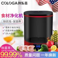 COLOGA创乐嘉果蔬清洗机果蔬机家用洗菜机食材净化机洗肉鱼非臭氧水果蔬菜全自动多功能分解农药残解毒机红色单桶