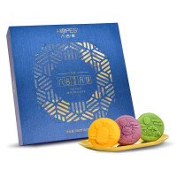 六合信(hopes)桃山皮 月饼礼盒 中秋送礼 糕点零食 9粒装540g/盒 桃山皮礼盒 540g