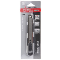 齐心 B2836 锌合金美工刀 黑 (单位：把）