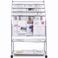 得力(deli)报刊架书报架展示架杂志架广告资料展示架办公用品9304宁选