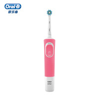 欧乐B（Oralb）电动牙刷 成人2D声波震动（自带刷头*2）樱花粉 D100 博朗精工