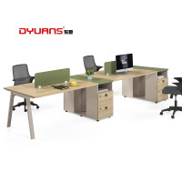 DYUANS 东原川上樱桃系列2.8米四人位办公桌E0828 川上樱桃+玫灰+寇绿