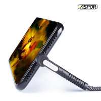 ASPOR A185 Bracket Fast Charging Cable 黑+蓝