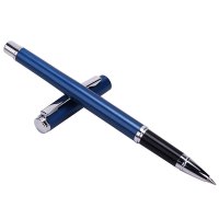 【精选】得力（deli）S82 商务金属签字笔/中性笔/水笔 0.5mm 青蓝色 12支/盒 蓝色