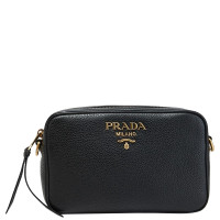 [直营]普拉达(PRADA) 小牛皮 拉链款单肩包斜挎包 女包 黑色1BH093-2BBE-F0002-V-NOM